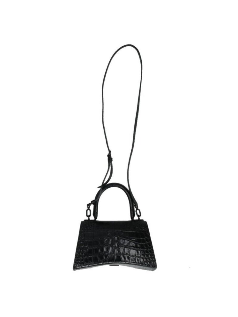 Balenciaga Hourglass Small Calfskin Croco Embossed Handbag - Picture 2 of 5